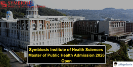 Symbiosis Institute of Health Sciences MPH Admission 2026 Begins